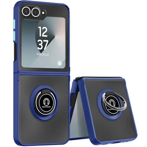 Avizar, Cover per Samsung Galaxy Z Flip6 anello magnetico supporto video, Blu - Zdjęcie 1 z 5