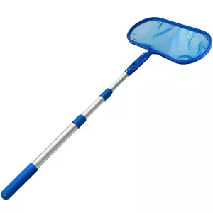 Swimming Pool Debris Leaf Skimmer Mesh Net 3 Way Cleaning & Telescopic Pole - Picture 1 of 10