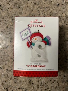 2013 Hallmark Keepsake Ornament S is for Snow Let It Snow NEW! - Picture 1 of 1