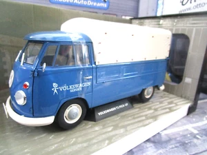 VW Volkswagen T1 Bus Transporter Pianale VW Service 1950 RARO Solido 1:18 - Foto 1 di 6