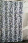 Kenneth Cole Ny. White, Grey & Blue Fabric Shower Curtain 72" X 72" Nip