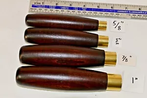 Replacement Chisel Handles Turned Dark Beech  Brass Ferrule sizes 5/8” to 1” - Picture 1 of 6