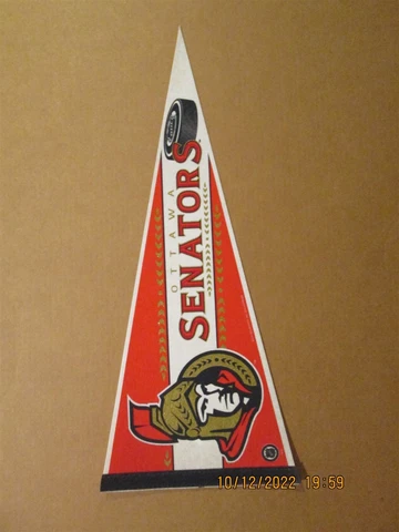 NHL Ottawa Senators Vintage Circa 2000's Rico Team Logo Hockey Pennant Cover