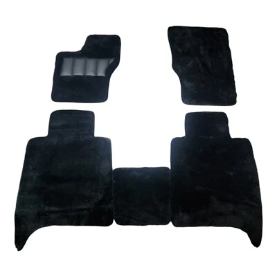 Black Genuine Sheepskin Floor Mats 2020 - 2026 Range Rover Defender 90 110 130 - Image 1 of 4