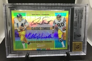 2018 Classic Gold Duel Autograph Dan Fouts Kellen Winslow 09/10 BGS 9/10 - Picture 1 of 2