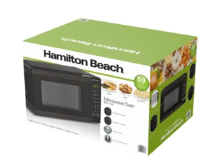 Hamilton Beach 0.9 Cu ft Countertop Microwave Oven, 900 Watts, Black Stainless S - Picture 1 of 12