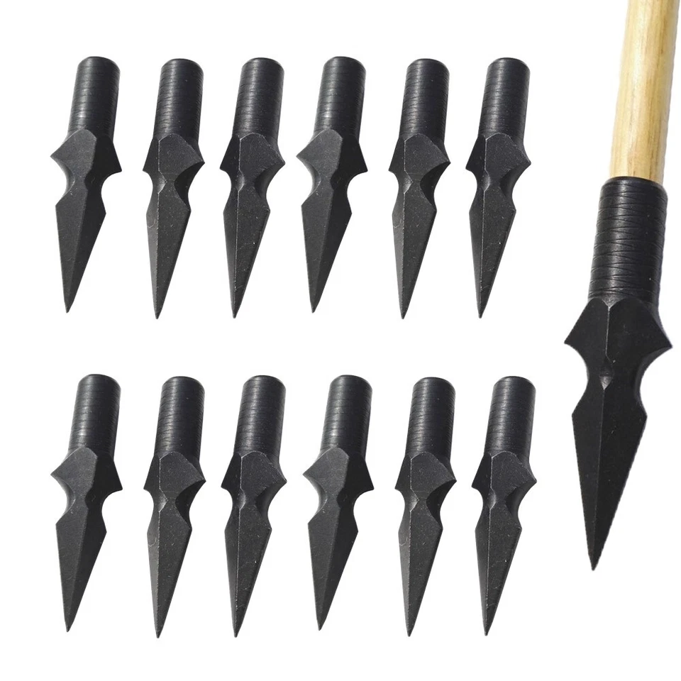 Archery Traditional 200gr Tip Broadhead 8MM Arrowheads Arrow  Points Target Hunt - Image 1 of 4