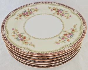 6 Vintage Noritake Nippon Toki Kaisha Salad Dessert Plates 7.5" Floral China - Picture 1 of 24