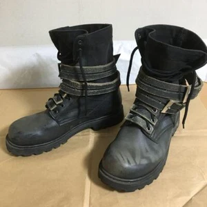 Men 8.5US Hn Die H.Naoto Combat Boots With Decorative Belt Shoes Sandal Sneaker - Picture 1 of 18