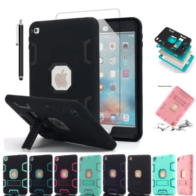 For iPad mini 5th iPad 4th 3rd 2nd Case Hybrid Shockproof Heavy Duty Stand Cover - Image 1 of 4