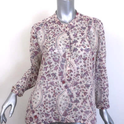 Blusa Isabel Marant Etoile Maria Rosa Estampado Floral Talla 38 Manga Larga Top Foto 1 de 4