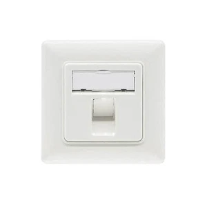 Tragring Trägerrahmen für 1 Keystone Modul RJ45 als Netzwerkdose weiß RAL9003 - Photo 1/6