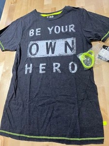 Kind Is Cool Be Your Kind of Hero Graphics Black T-Shirt - Boys Youth Sz L - Picture 1 of 8