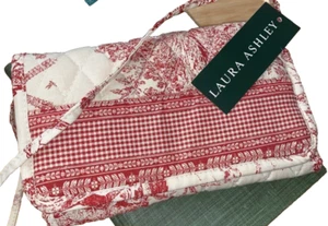 Laura Ashley Geldbörse Portemonnaie rot TOILE gesteppt NEU mit Etikett - Bild 1 von 8