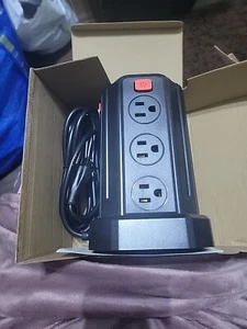 Power Strip Surge Protector 10 Ft Extension Cord With 12 Ac Multiple Outlets 4 U - Picture 1 of 2