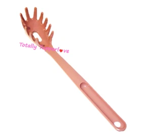 Tupperware Spaghetti Pasta Spoon 12" Slotted Serving Utensil Southwestern Pink - Picture 1 of 1
