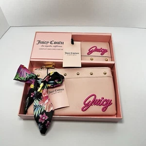 JUICY COUTURE 2 PC Wristlet And Card Case Set. New With Box (Macaroon Tropical) - Picture 1 of 13