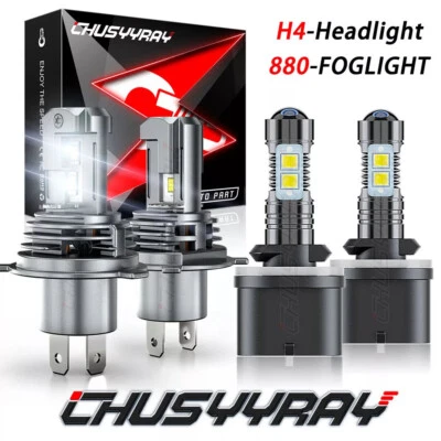 FOR Mitsubishi Galant 1999-2003 - 6000K LED Headlight High/Low + Fog Light Bulbs - Image 1 of 4