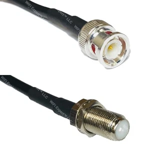 RFC195 BNC MALE to F FEMALE Coax RF Cable USA-Ship Lot - Picture 1 of 1