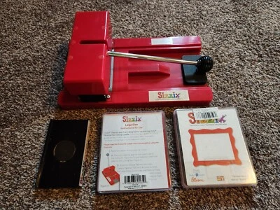 Sizzix Red Original Die Cutter Machine + Classic Sizzlits Lot - Image 1 of 4