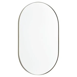 NEW Quorum International Silver Modern Oval Bathroom Wall Mirror 20x32 - Picture 1 of 4