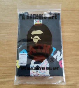 A Bathing Ape Men's T-Shirt 2025 SS NEON CAMO Pattern COLLEGE Logo Black L New - Picture 1 of 7