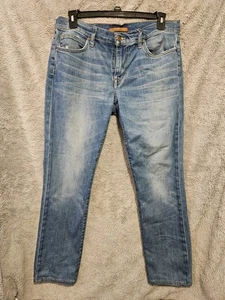 Joe's Jeans Mens 34x28 The Brixton Straight, Blue Denim, Distressed, Faded - Picture 1 of 16