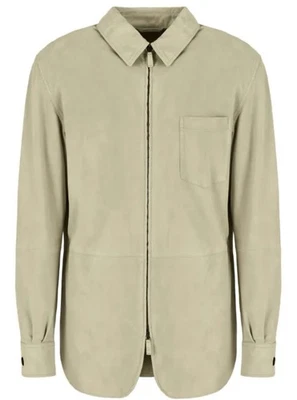 Chaqueta GIORGIO ARMANI Cremallera Beige Gamuza Pecho Único M/ 48 $13,384 Foto 1 de 4