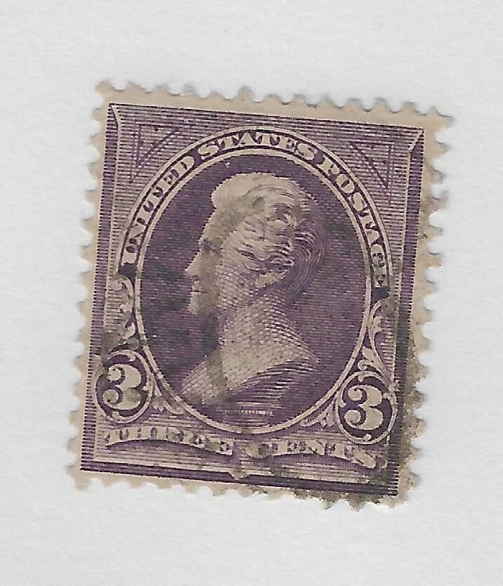 Scott # 268, 3 cents  purple, LJackson,1895, VF+ - Image 1 of 1