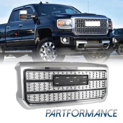 NEW For GMC Sierra 2500HD 3500HD 2015-2019 Front Grille Chrome Mesh ABS 84542600 - Image 1 of 4
