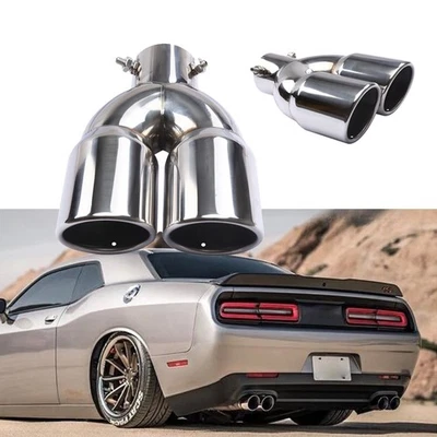 Puntas de silenciador de escape trasero de auto calibre doble/salida para Dodge Challenger Foto 1 de 4