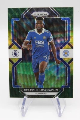 Kelechi Iheanacho 103 22/23 Panini Prizm Premier League Green/Yellow Wave Prizm - Image 1 of 2