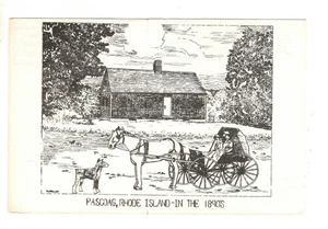 Pascoag Rhode Island en la década de 1890 William P Fallon artista postal de colección RI - Imagen 1 de 2