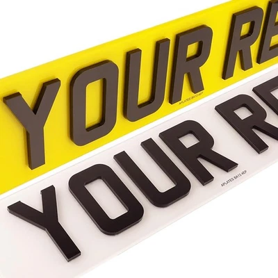 Placas numeradas premium del Reino Unido | 2D | 3D | 4D | Gel 4D | 100% carretera / sin circular legal Foto 1 de 4