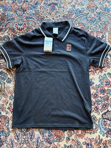 Polo tennis Nike Court Heritage nera maglia misto cotone attivo FQ2101-010 - Foto 1 di 3