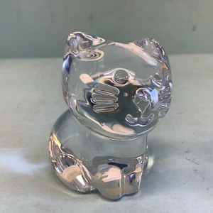 Baccarat Kristall Katze Figur 2 1/2" hoch - Bild 1 von 7