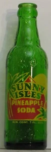 Sunny Isles Ananas Soda ACL Sodaflasche 7oz. 1940 Littleton, N.C. - Bild 1 von 4