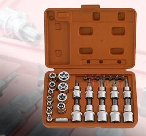 30Pc Security Star Torx Sockets And Bits Tamper Proof Ratchet Screwdriver Set - Picture 1 of 1