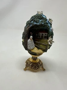 Huevo de porcelana Lo que el viento se llevó base de metal pesado numerado coleccionable raro años 90 - Imagen 1 de 7
