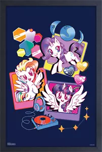 MY LITTLE PONY - PHOTOS 12x18 FRAMED GELCOAT POSTER CARTOON CLASSIC GIFT FUN!!!! - Picture 1 of 2