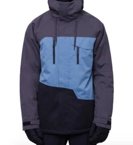 686 Geo Insulated Snowboard Jacket (L) Charcoal Blue Black M2W115-CHBL - Picture 1 of 1