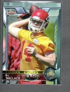 Tarjeta de novato 2015 Topps Chrome Bo Wallace #188 KC Kansas City Chiefs RC - Imagen 1 de 1