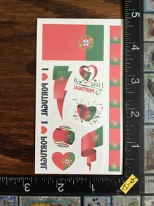 PORTUGAL TEAM, ONE SHEET TEMPORARY TATTOOS BEAUTIFUL DESIGN #WORLDCUP34 - Picture 1 of 2