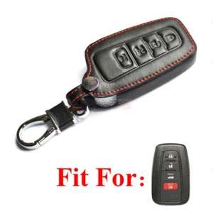 Fit Toyota Camry Corolla RAV4 4 Button  Remote Key Fob Bag Leather Cover Case - Picture 1 of 11