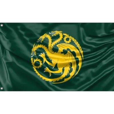 GoT, House Targaryen Greens Flag Unique Design, 3x5 Ft / 90x150 cm size, EU Made - Image 1 of 4
