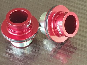 Halo MT MT2 15mm Buje Delantero Perno Pasante Adaptadores (NUEVO) Rueda Spin Doctor II (ROJO) - Imagen 1 de 2