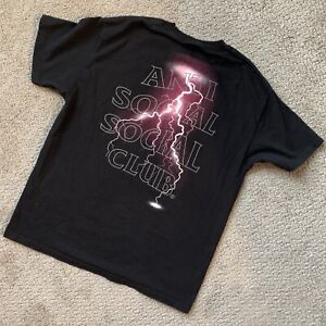 Anti Social Social Club Purple Lightning “Save Your Tears” Shirt Mens Size XL