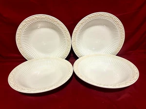 Lenox Butler's Pantry Ivory Embossed Ribbed Set Of 4 Pasta Bowls 9 1/2" - Picture 1 of 2