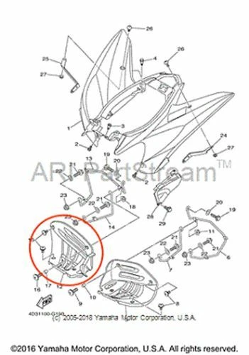 NEW OEM YAMAHA RAPTOR 125 RIGHT FOOTWELL GUARD  MUD FLAP - Imagem 1 de 1