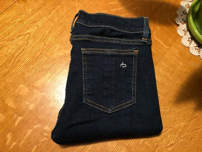RAG & BONE DRE SKINNY DARK WASH JEANS 25 X 30 VERY NICE! - Image 1 of 4
